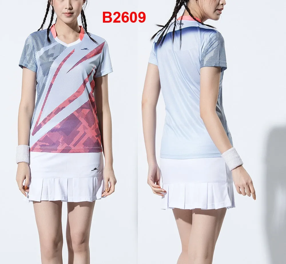 2 Piece Ladies Womens Quick dry Tennis Badminton Tennis Tennis Squash Netball Top Skirt Shorts Set