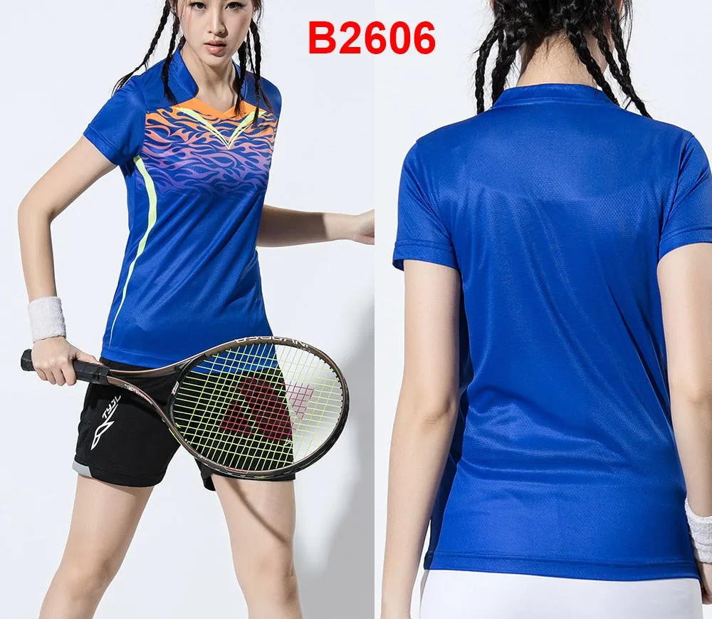 2 Piece Ladies Womens Quick dry Tennis Badminton Tennis Tennis Squash Netball Top Skirt Shorts Set