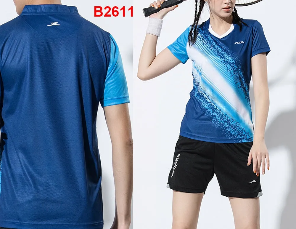 2 Piece Ladies Womens Quick dry Tennis Badminton Tennis Tennis Squash Netball Top Skirt Shorts Set