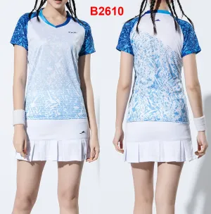 2 Piece Ladies Womens Quick dry Tennis Badminton Tennis Tennis Squash Netball Top Skirt Shorts Set