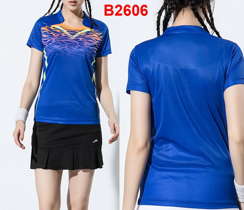 2 Piece Ladies Womens Quick dry Tennis Badminton Tennis Tennis Squash Netball Top Skirt Shorts Set