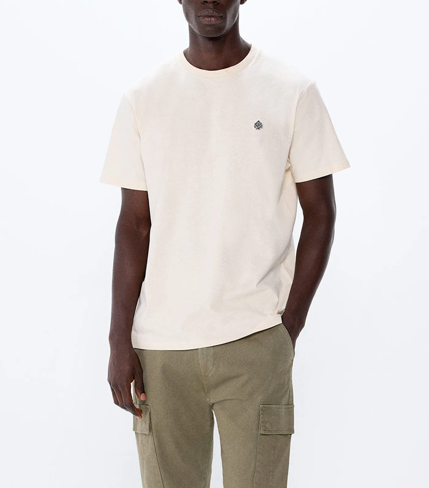 Basic Round Neck T-Shirt Beige