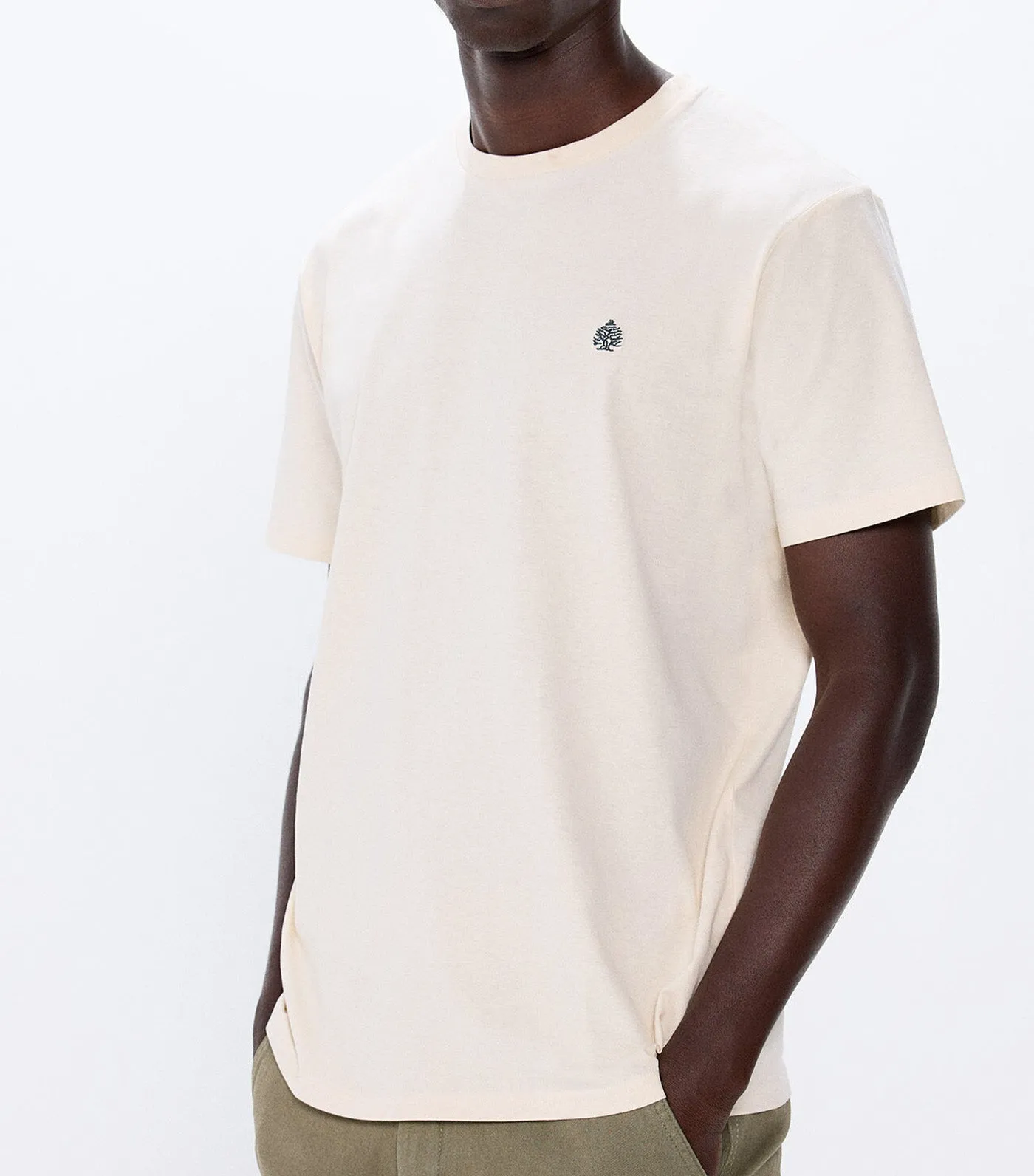 Basic Round Neck T-Shirt Beige