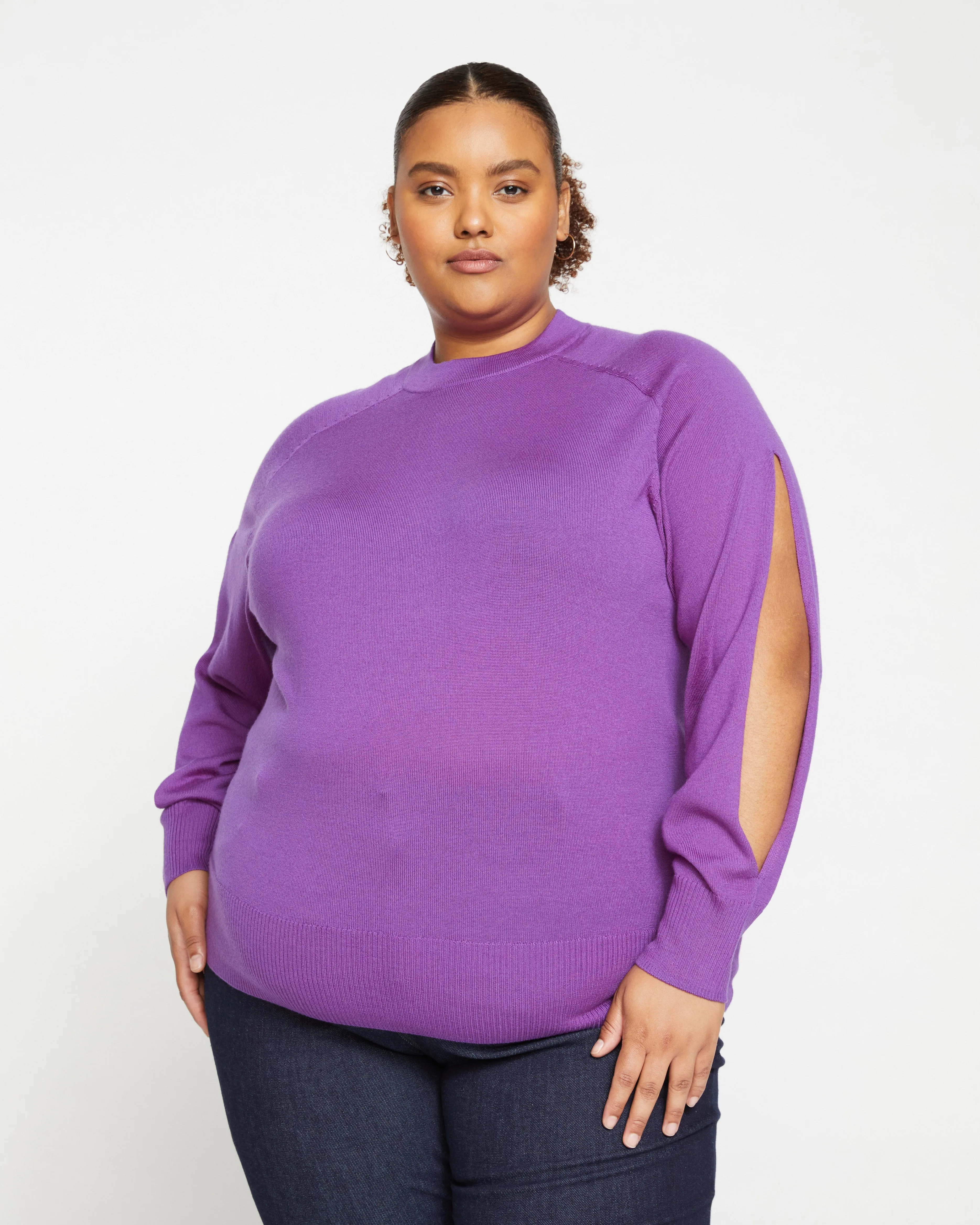 Beals Merino Cut-Out Sweater - Compote