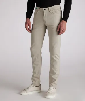 Beige Cotton-Lyocell Twill 5-Pocket Pants - Re-Hash