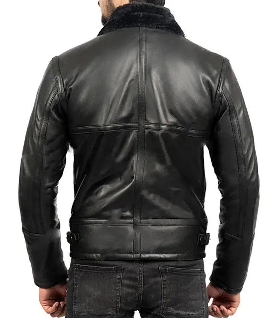 Black Leather Flight Jacket