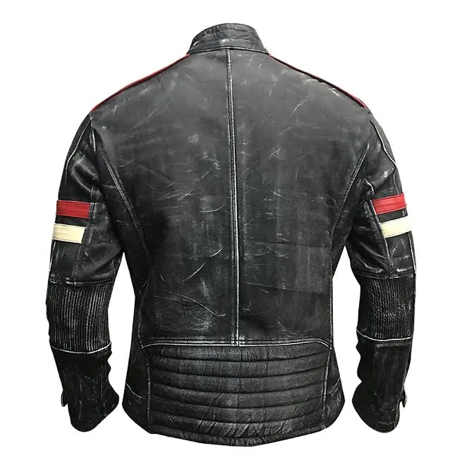 Cafe Racer Vintage Motorcycle Distressed Leather Jacket