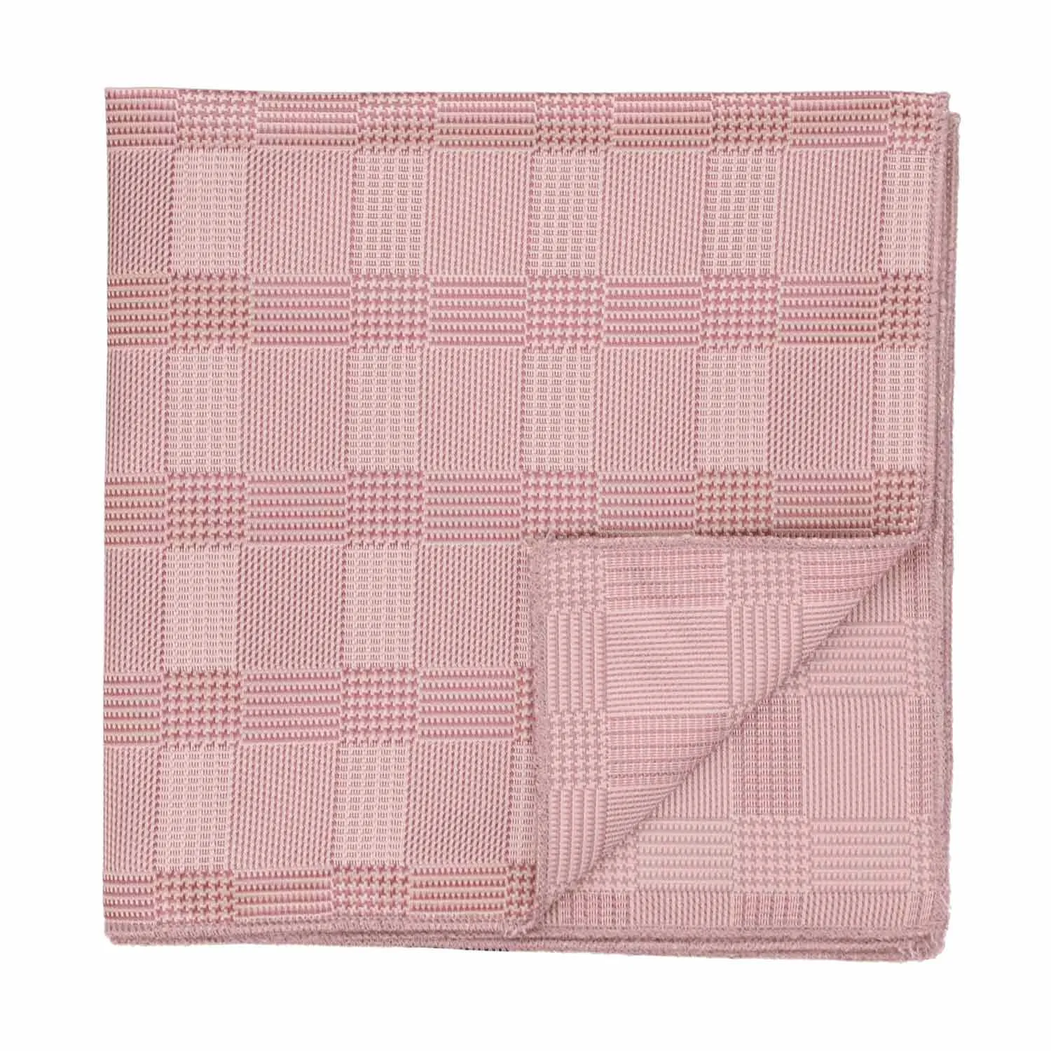 Cameo Pink Michael Glen Plaid Pocket Square