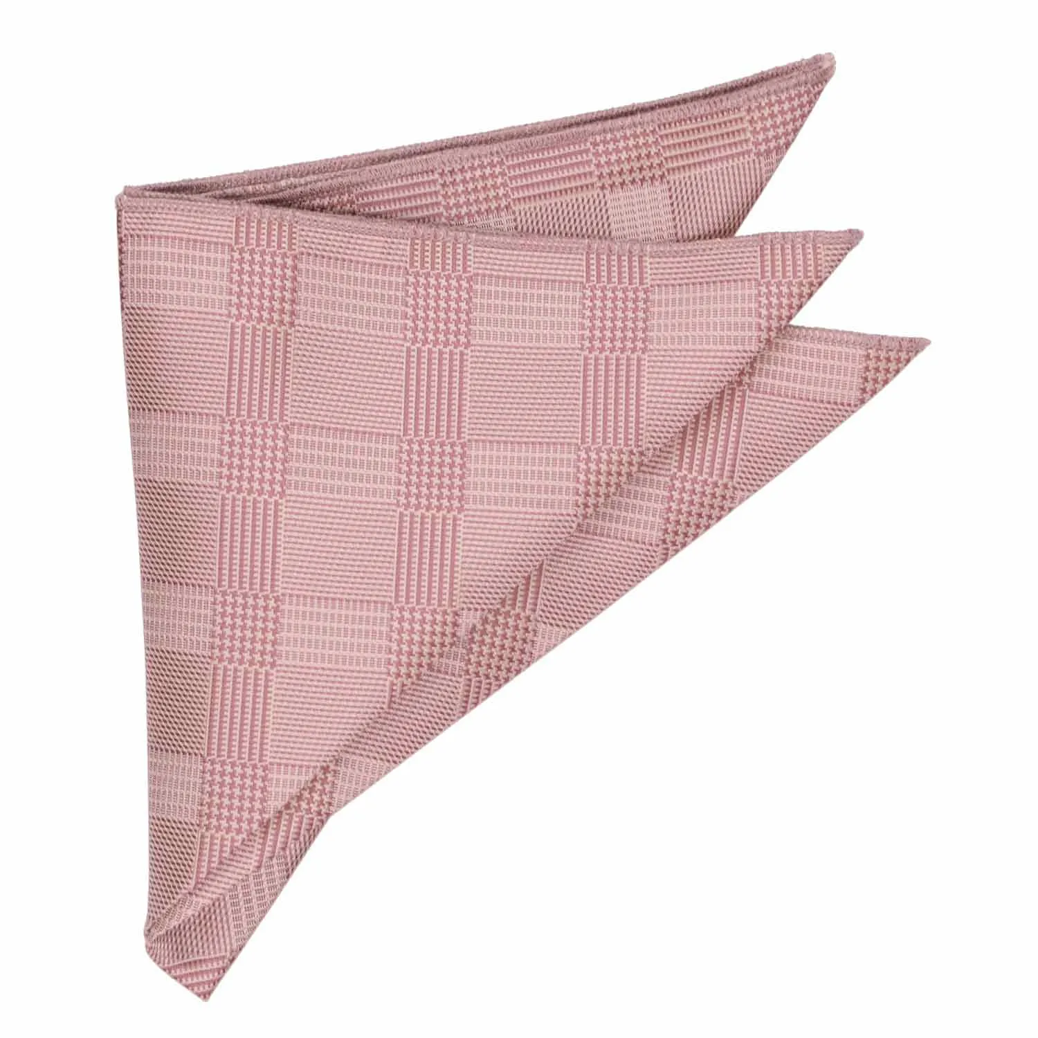 Cameo Pink Michael Glen Plaid Pocket Square