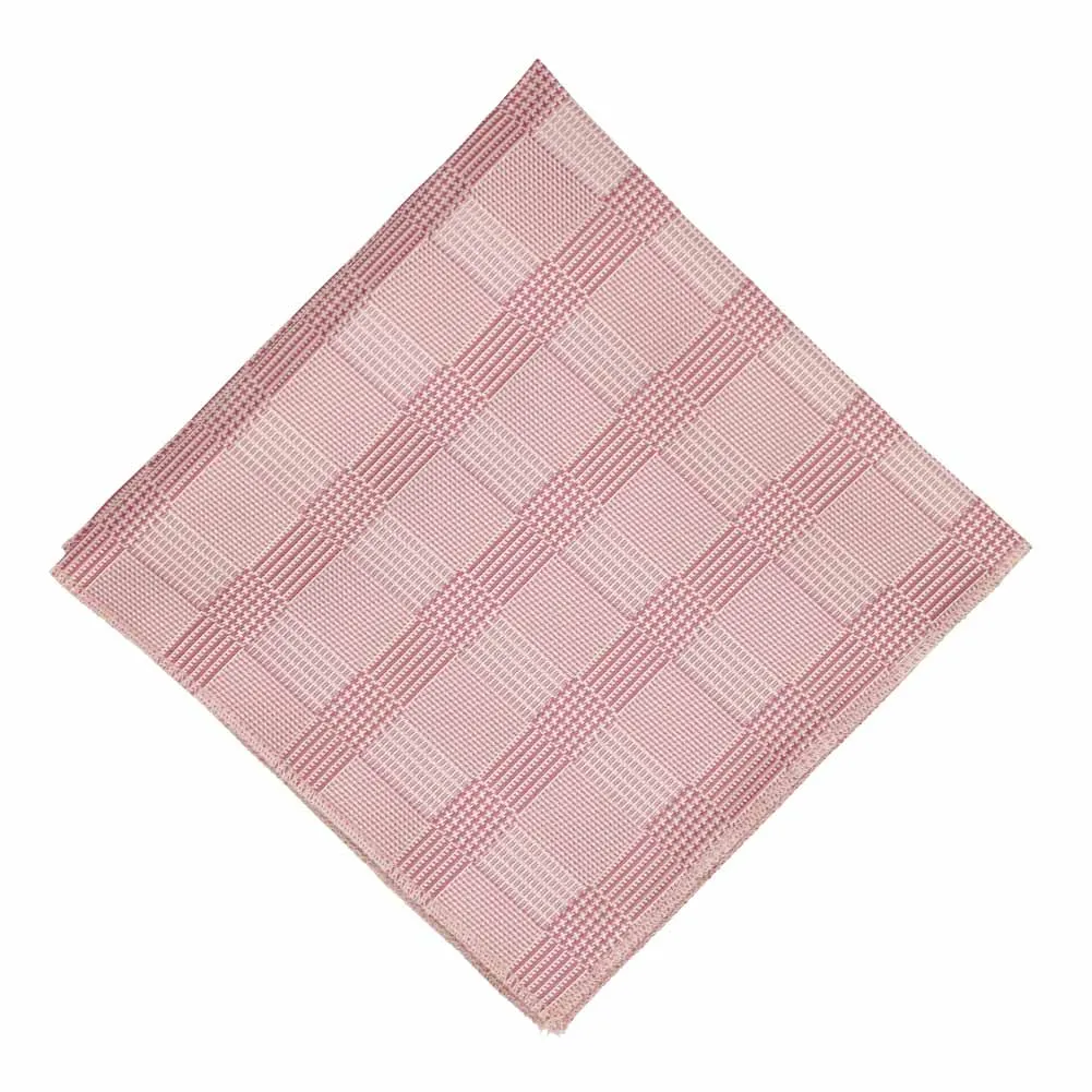 Cameo Pink Michael Glen Plaid Pocket Square