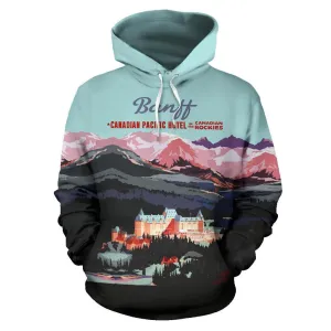 Canadian Pacific Hotel in Lake Louise All Over Print Hoodie - BN15