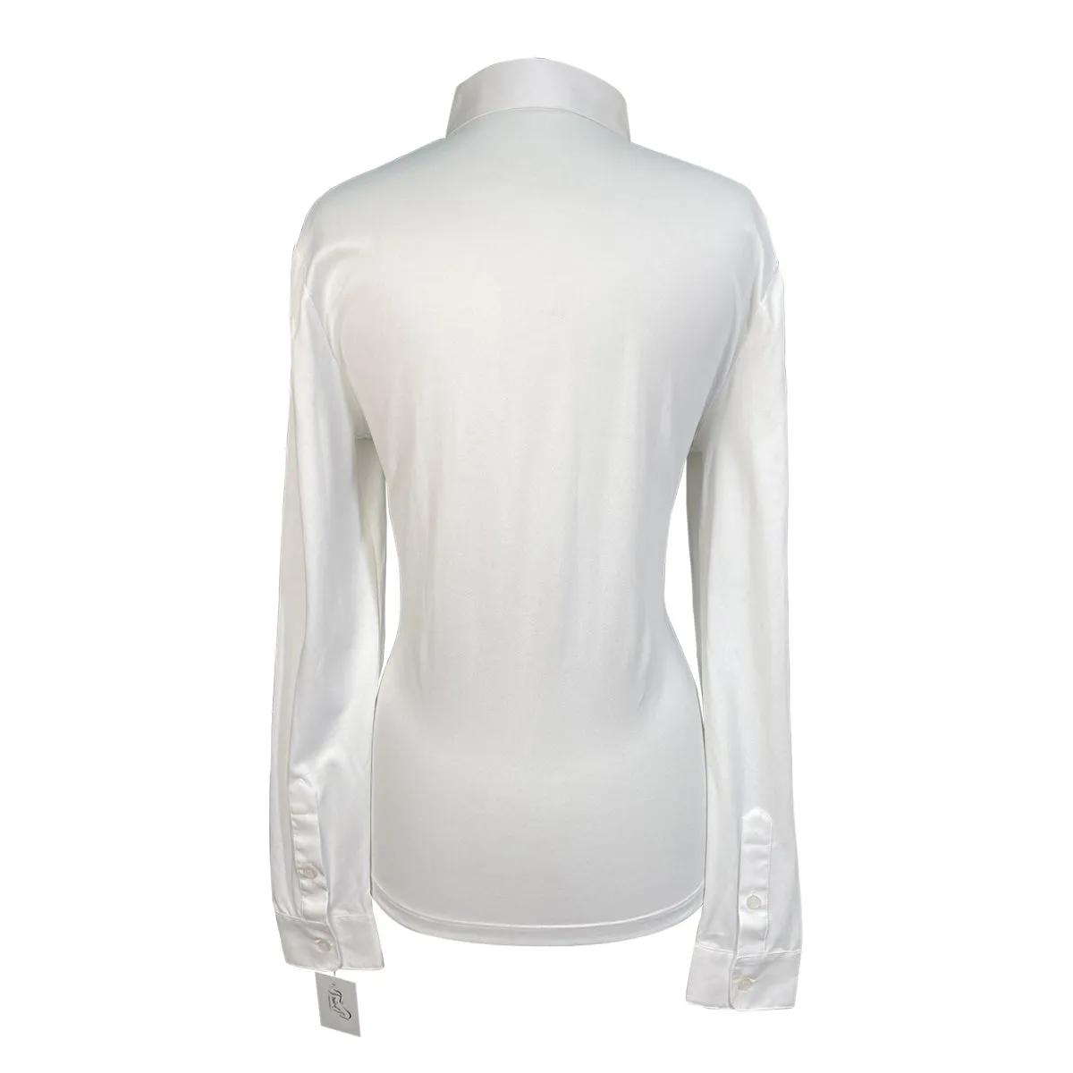 Cavalleria Toscana Tech Piquet L/S Jersey Competition Shirt  in White - Women's medium