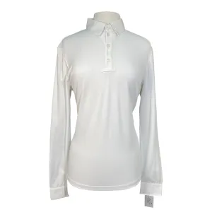 Cavalleria Toscana Tech Piquet L/S Jersey Competition Shirt  in White - Women's medium