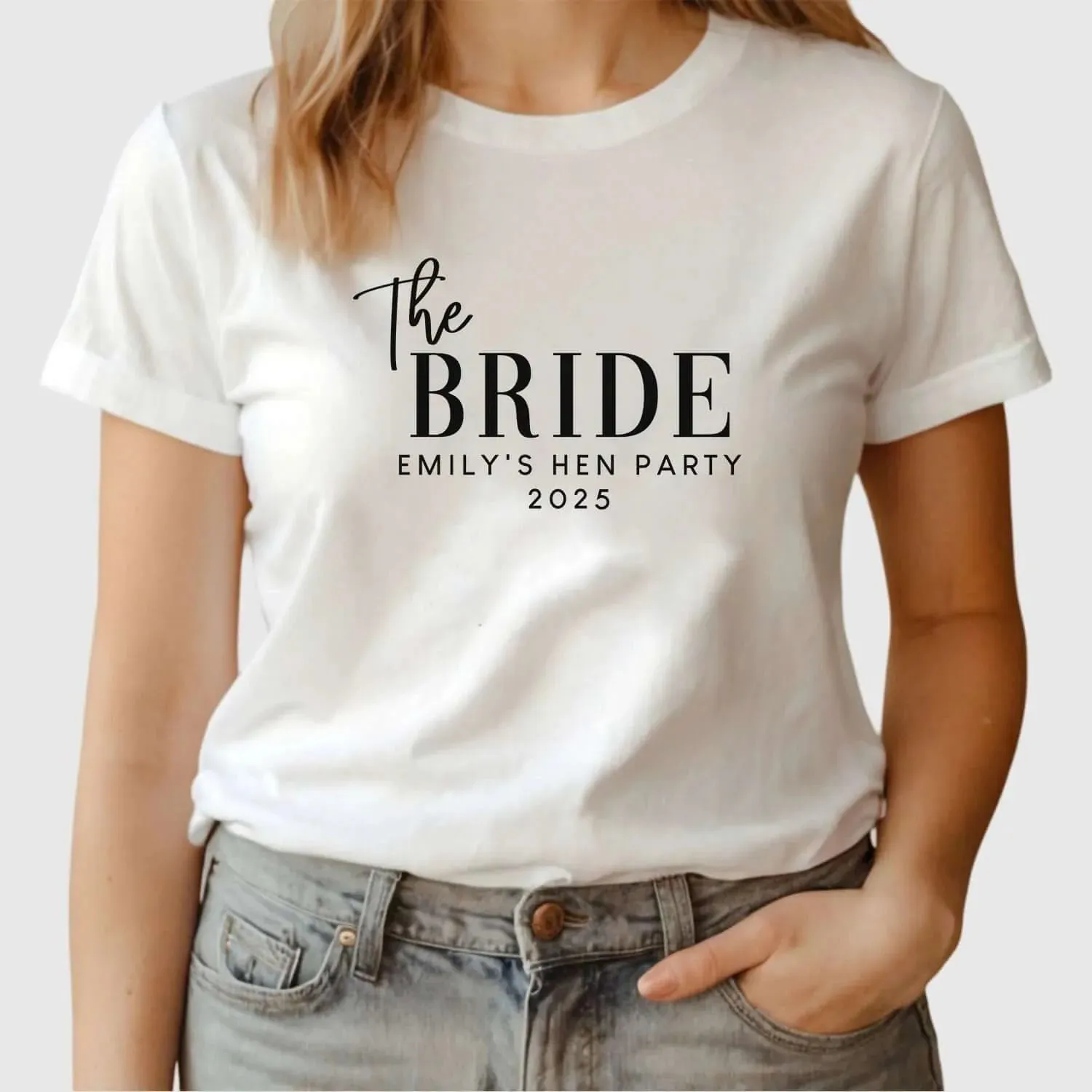 Customisable Hen Party T-Shirts | Team Bride & The Bride