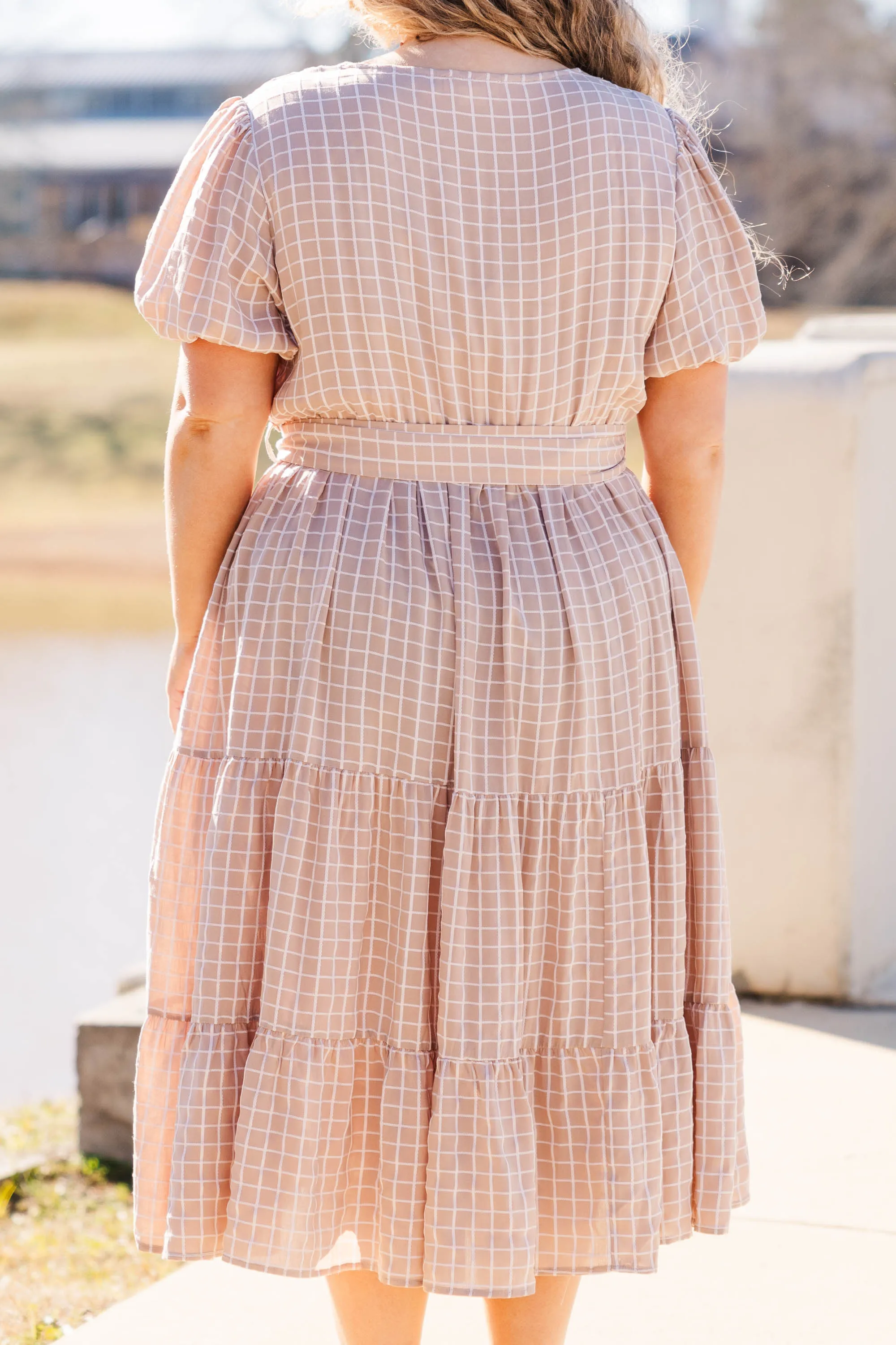 Distant Voyages Dress, Taupe