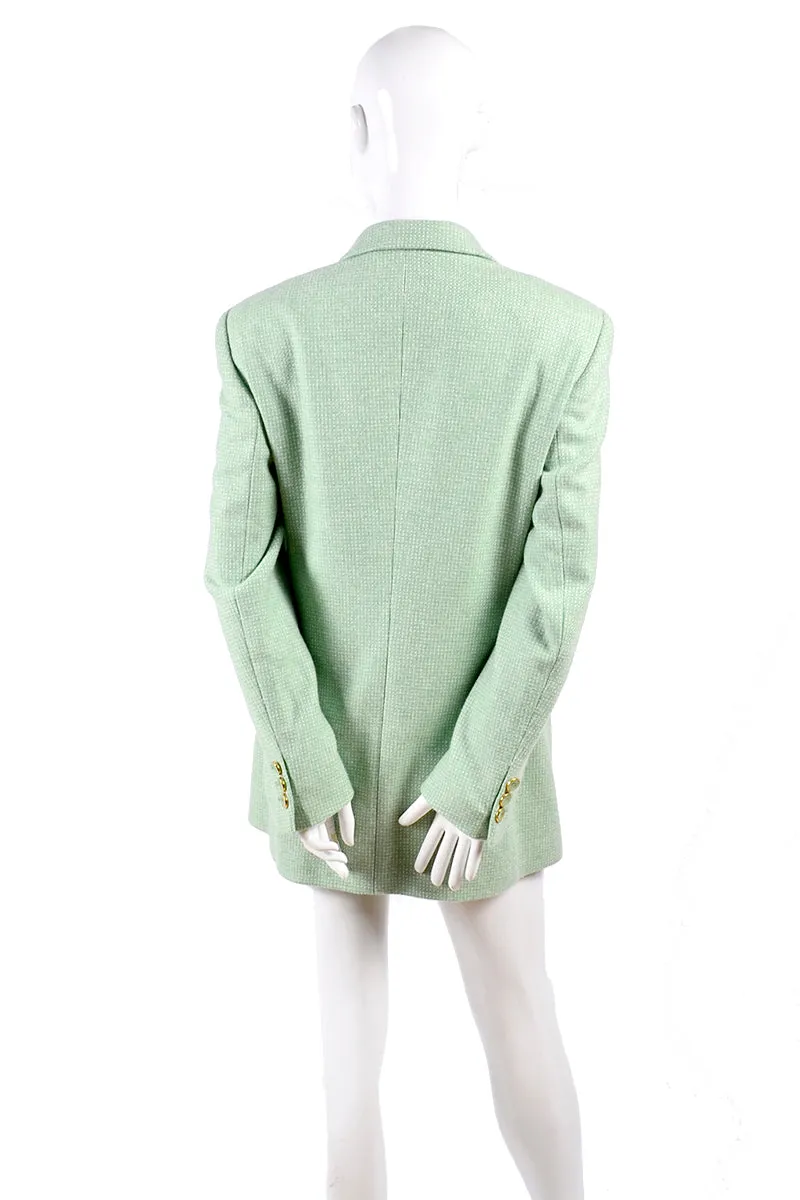 Escada Jacket Margaretha Ley Mint Green Fine Cashmere Vintage Blazer