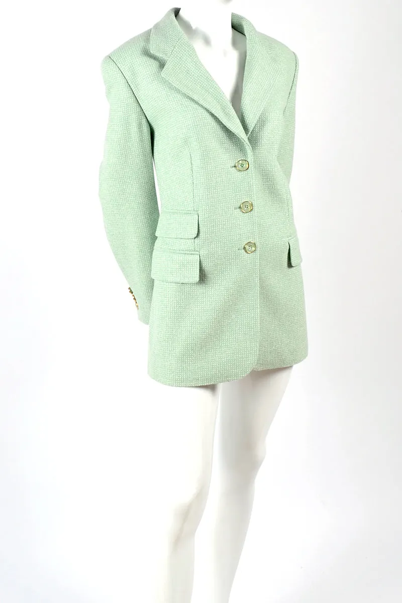 Escada Jacket Margaretha Ley Mint Green Fine Cashmere Vintage Blazer