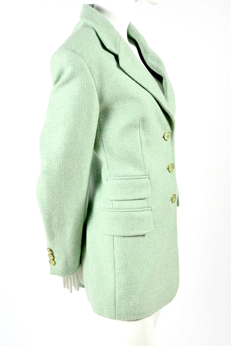 Escada Jacket Margaretha Ley Mint Green Fine Cashmere Vintage Blazer