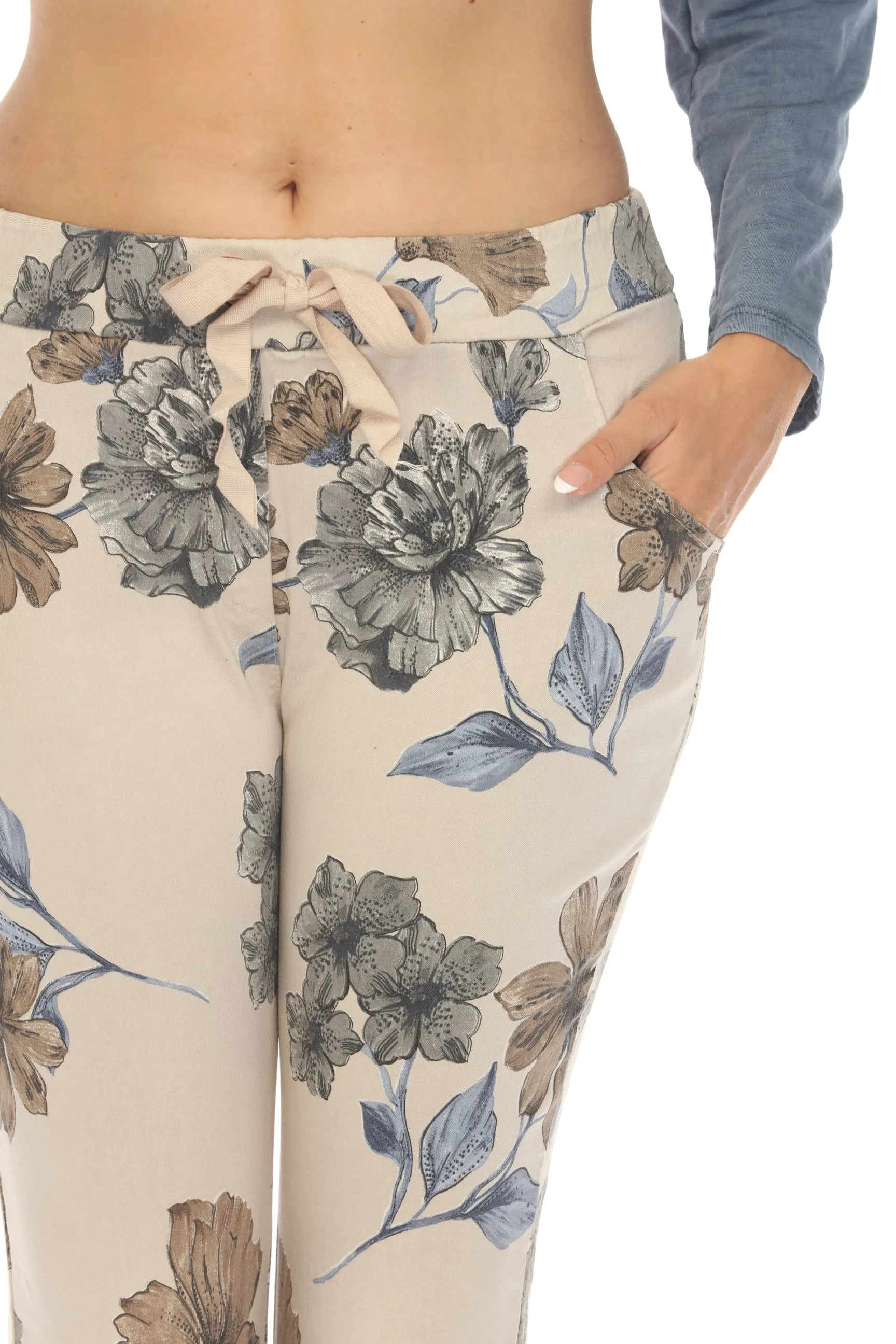 Fall Floral Stretch Pants