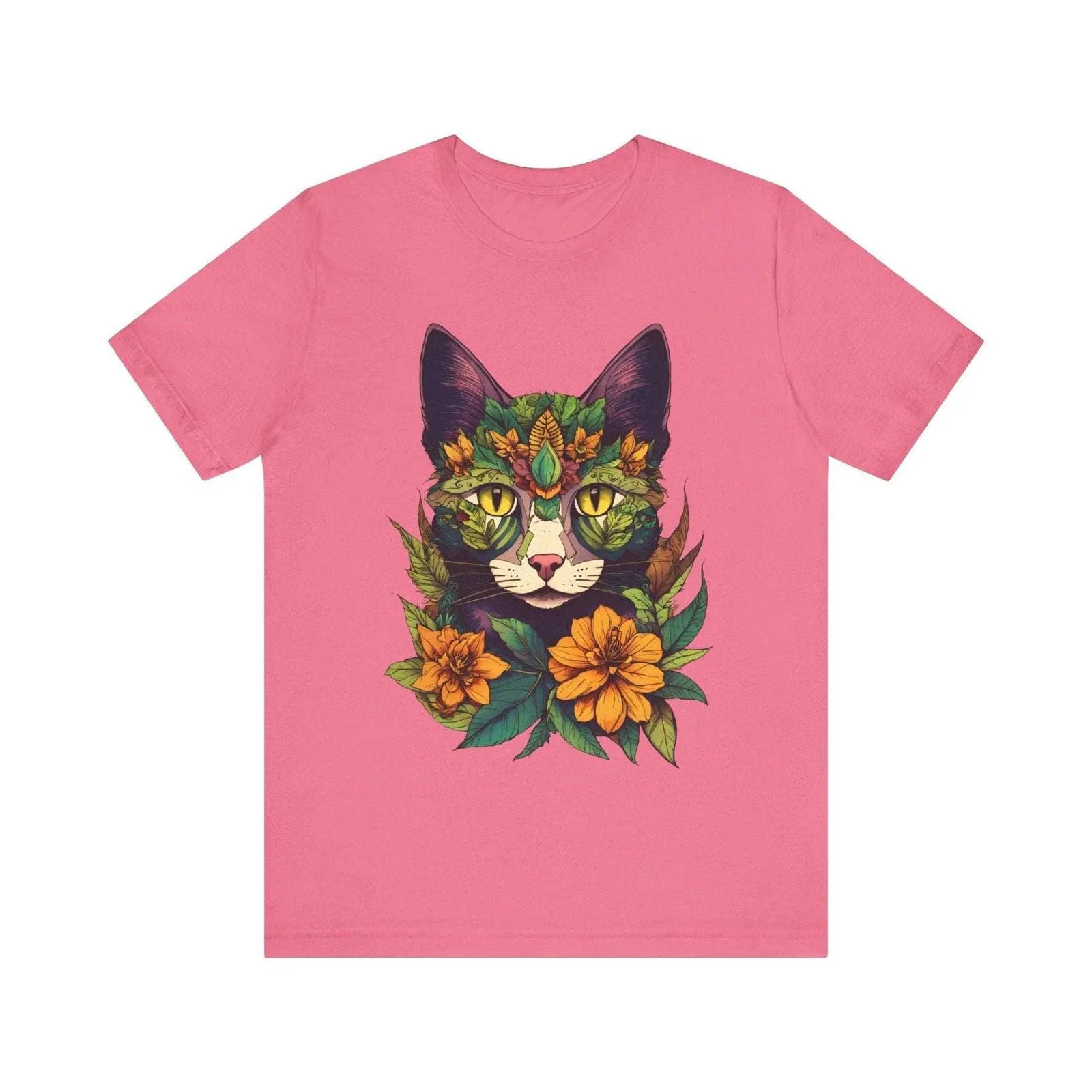 Flower Floral Feline T Shirt