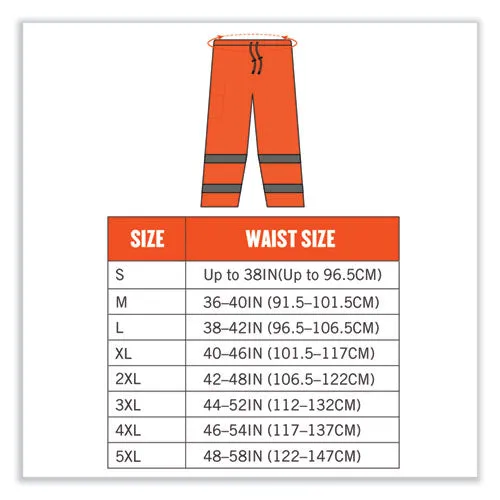 Glowear 8915 Class E Hi-vis Rain Pants, Medium, Orange, Ships In 1-3 Business Days