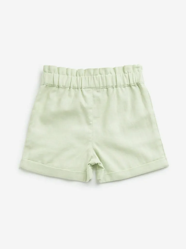 HOP Kids Sage Paperbag Waist Mid-Rise Shorts