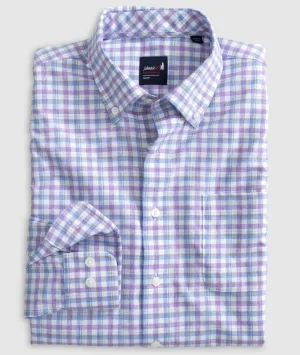 Hughes Performance Button Up Shirt in Cascade by Johnnie-O