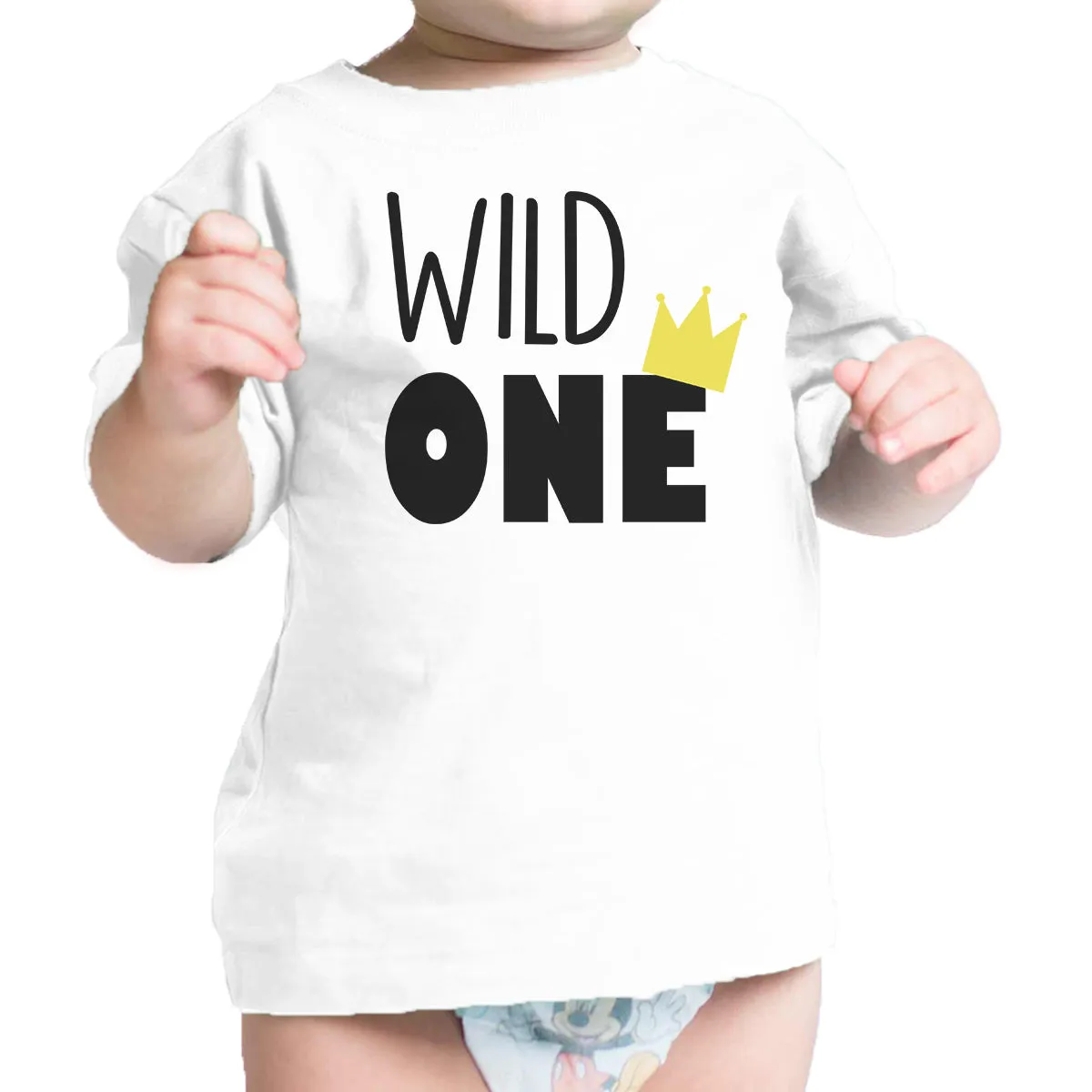 King Wild One Mens White T-Shirt First Fathers Day Gift For New Dad