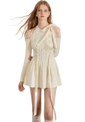 Lace-Up Knitted Ballerina Dress