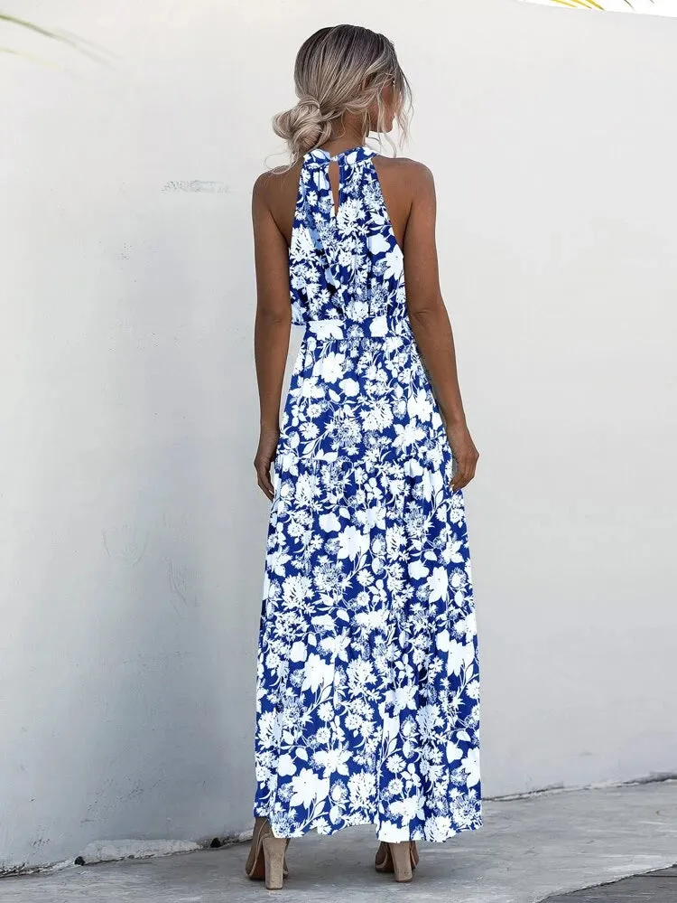 Ladies’ Floral Halter Maxi