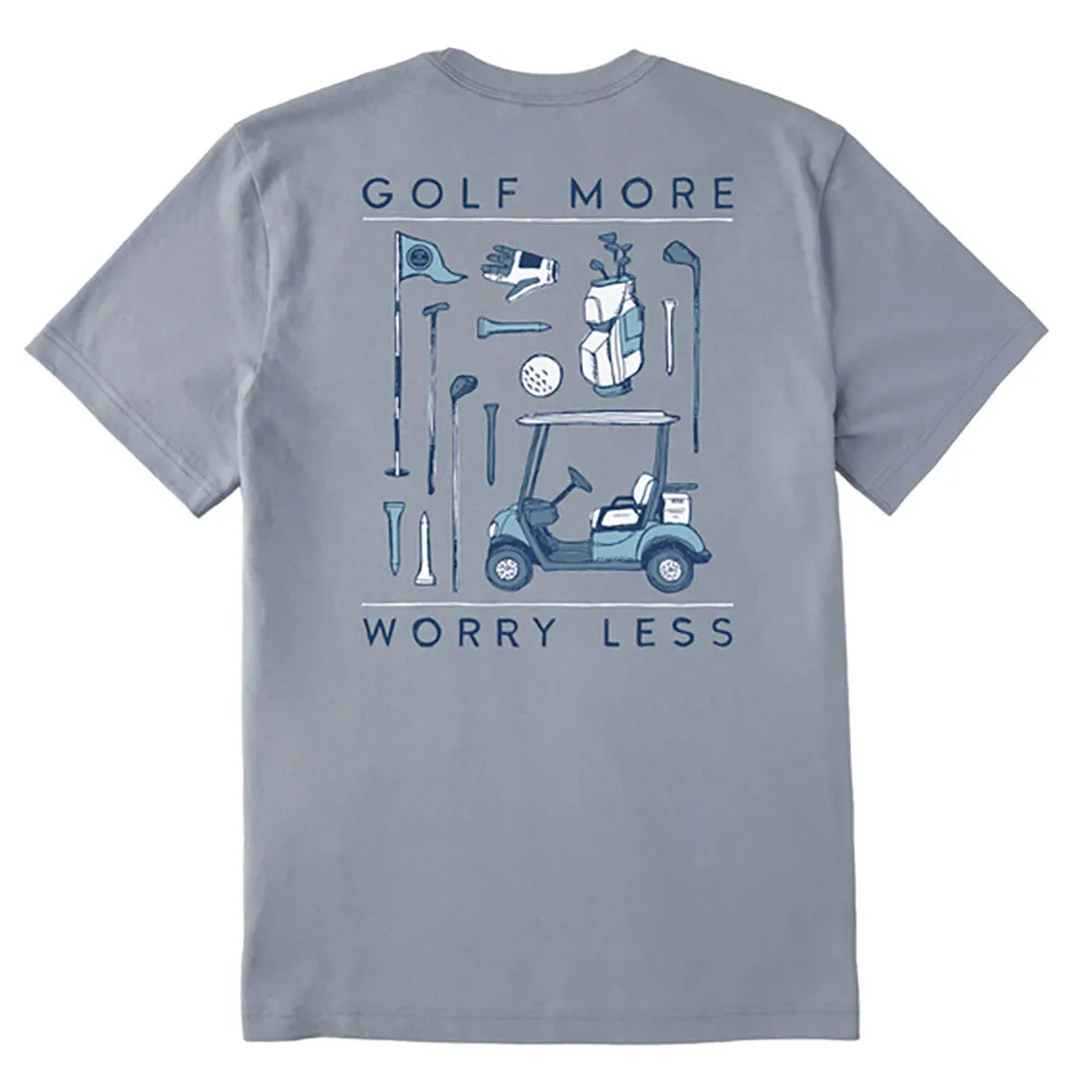 Life Is Good Golf more Worry Less Mens T-Shirt