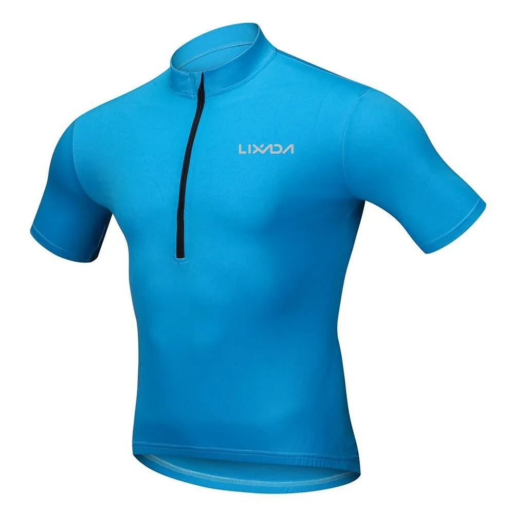 Lixada Men's Cycling Jersey Breathable Quick Dry Bike Biking Short Sleeve Shirt