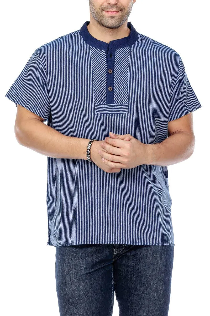 Men's Striped Button Up Shirt