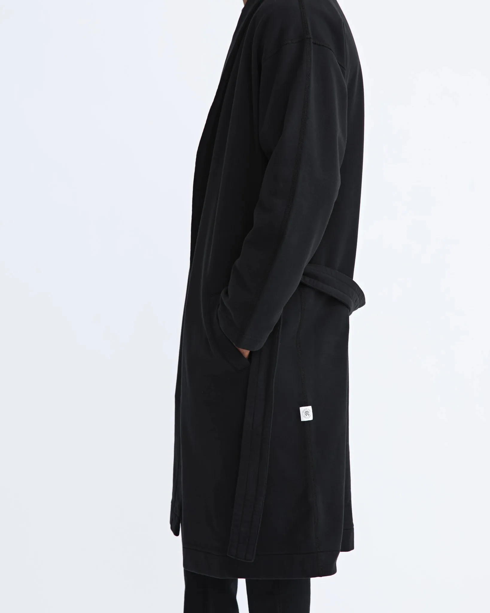 Mid Wt Terry Shawl Collar Robe Black