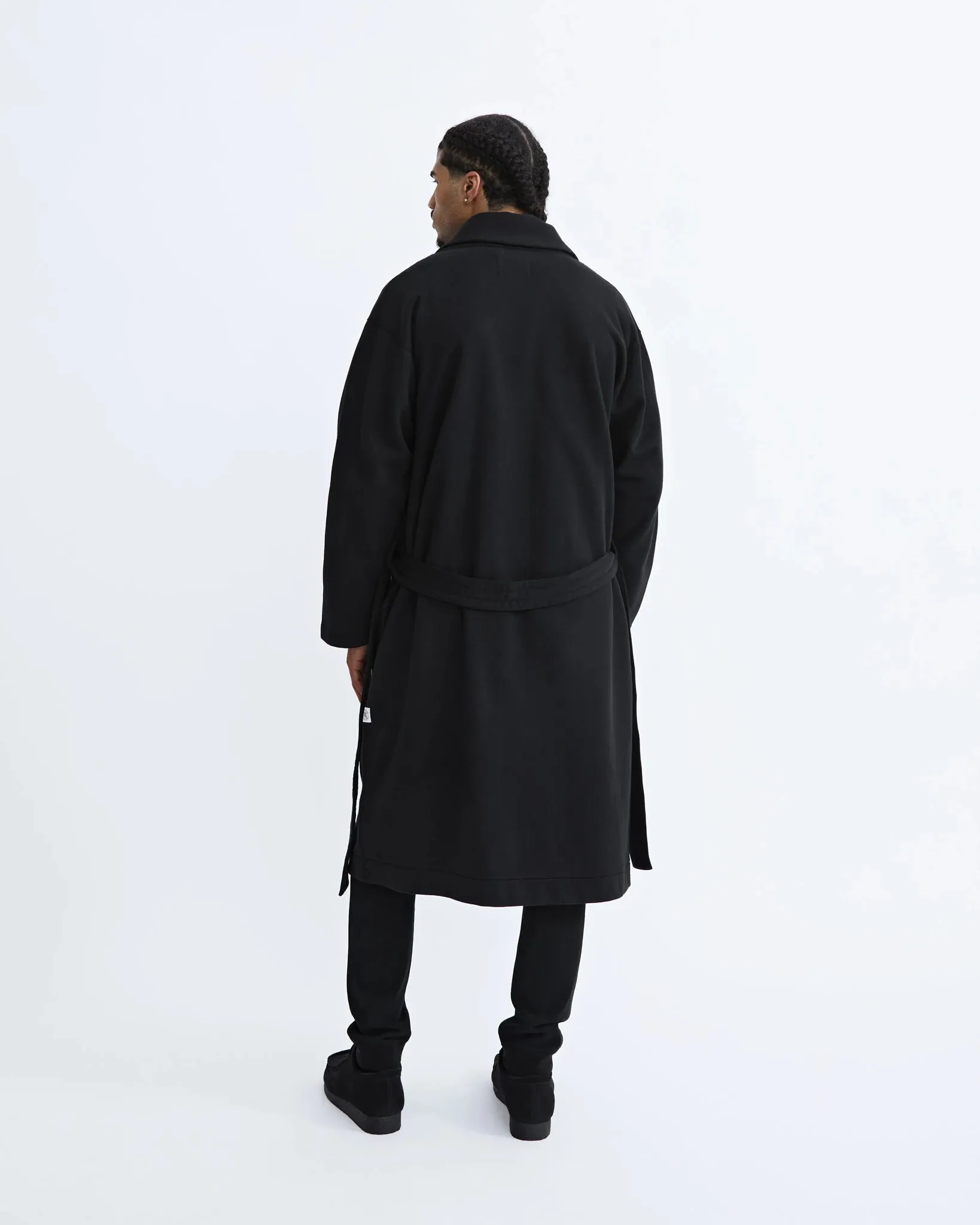 Mid Wt Terry Shawl Collar Robe Black