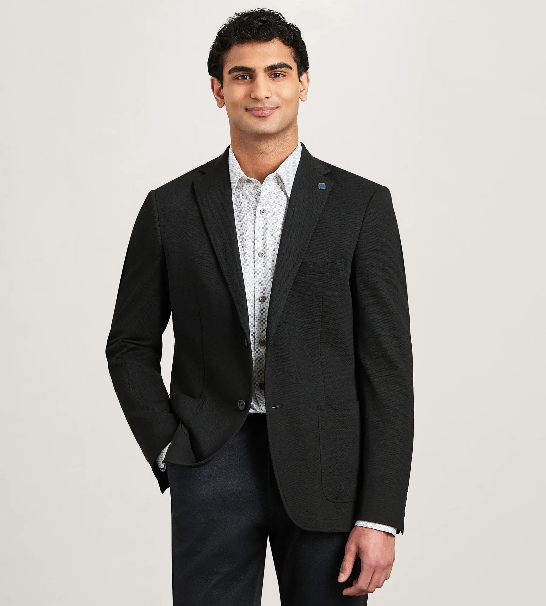 Modern Fit Knit Textured Sport Jacket