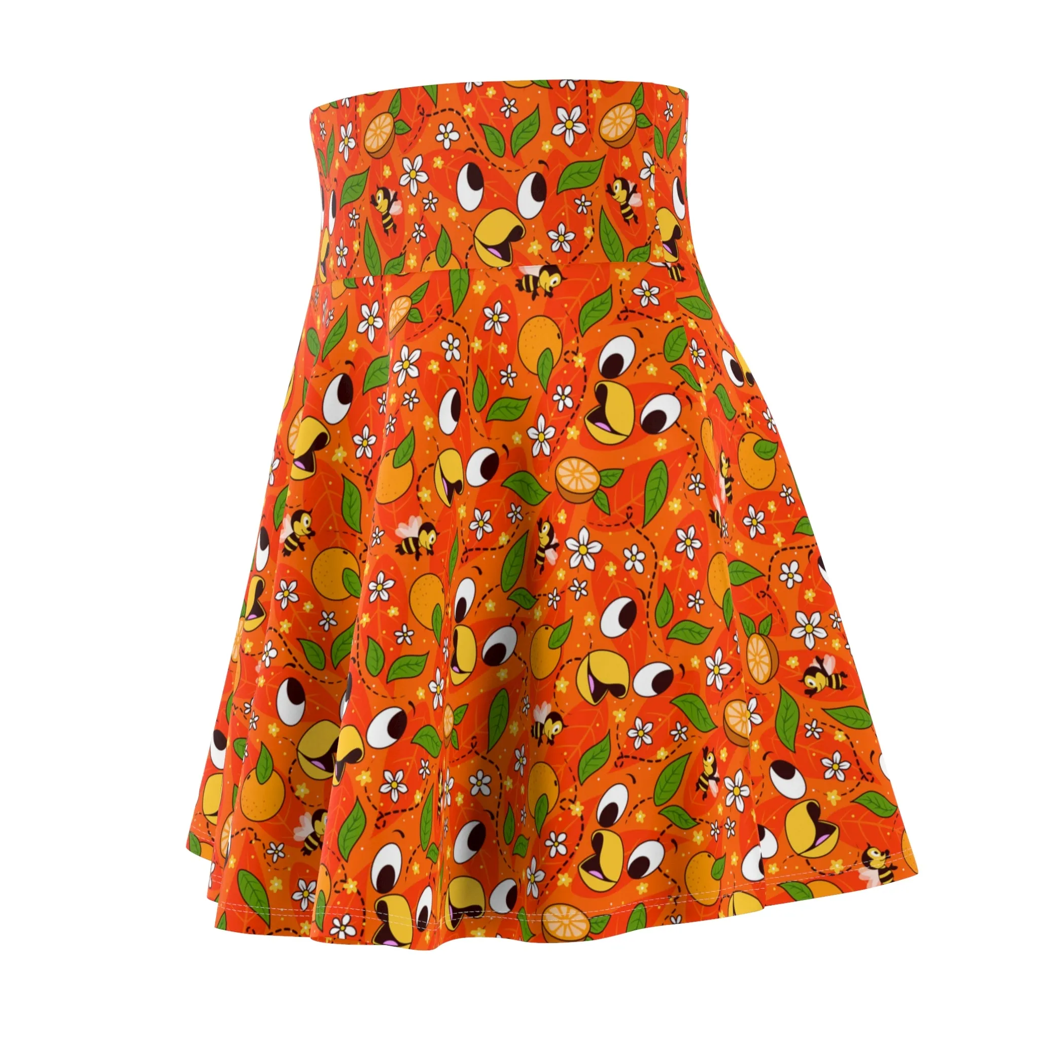 Orange Bird Women's Skater Skirt