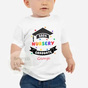 Personalised Nursery Graduation, Preschool, Reception, School Graduation Kids T-Shirt