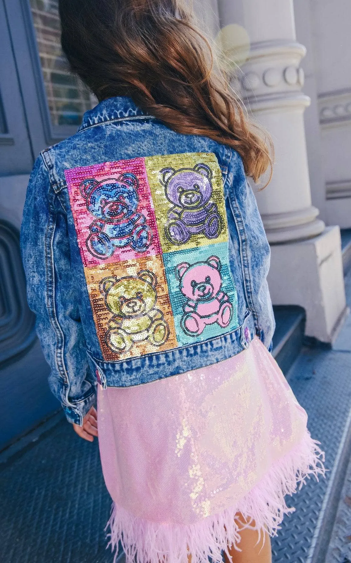 Pop Art Rainbow Bear Denim