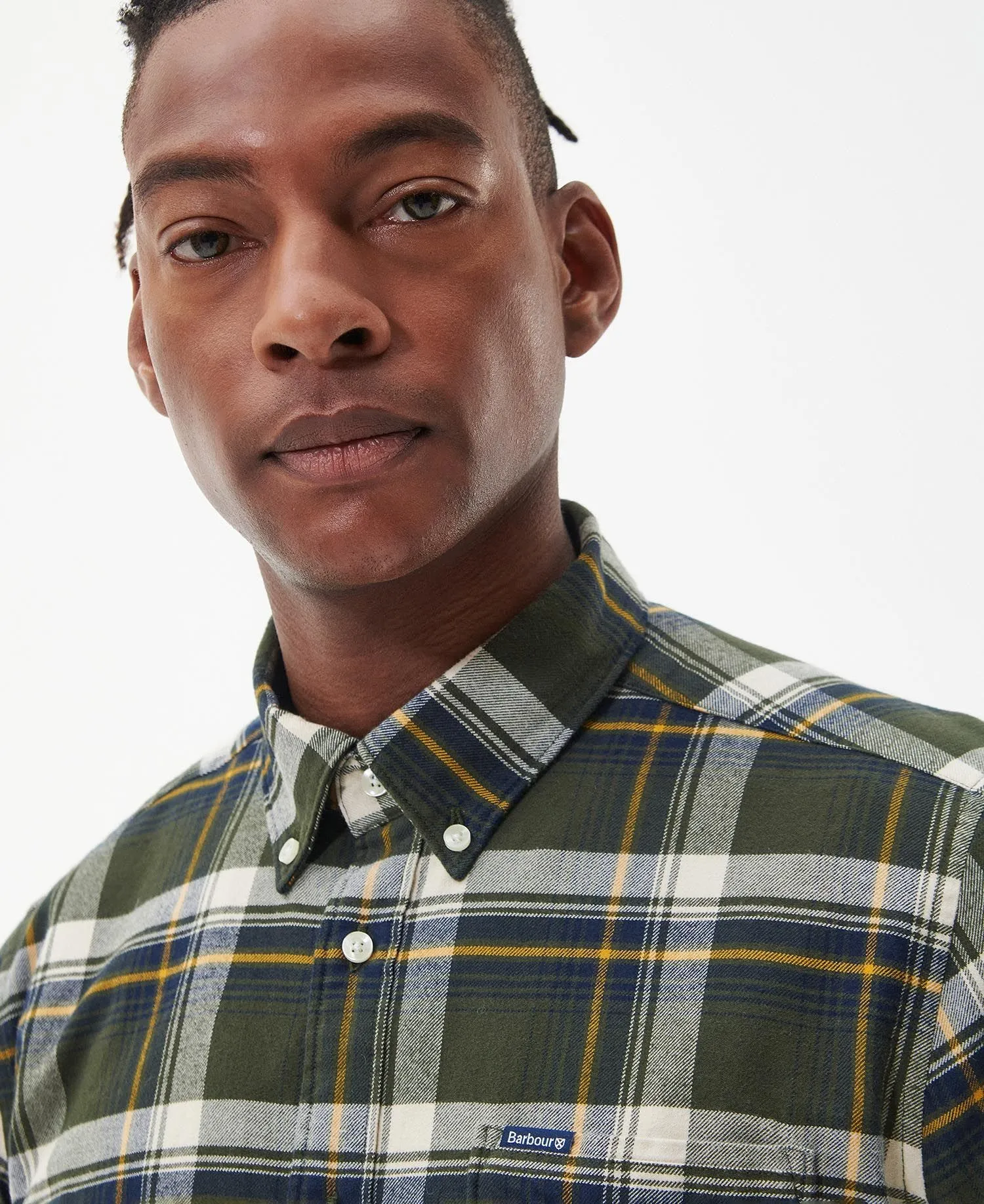 Shieldton Tailored Shirt in Olive by Barbour