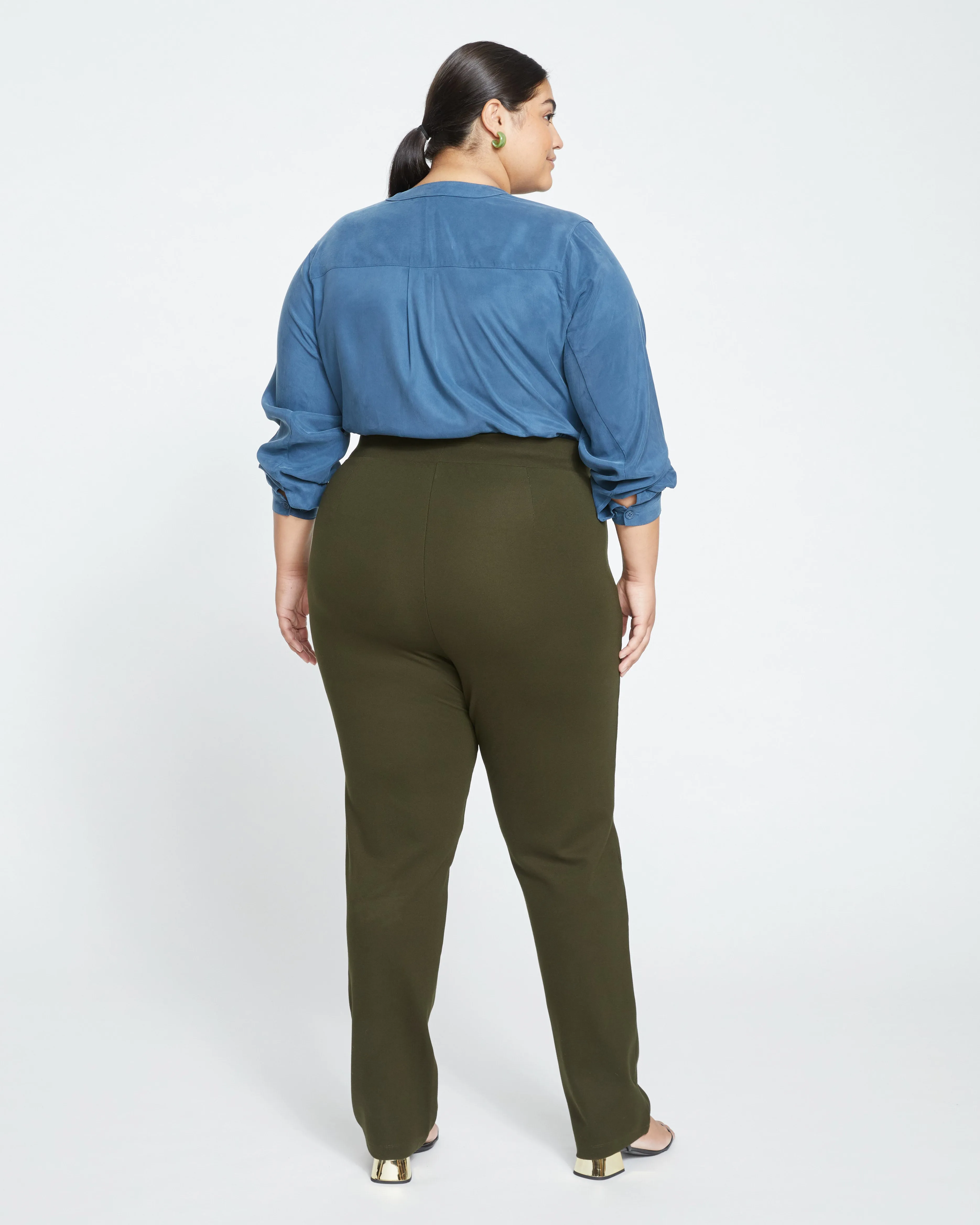 Smart Signature Ponte Pants Long - Evening Forest