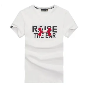 UA Breathable Printed Front Logo Designed-White