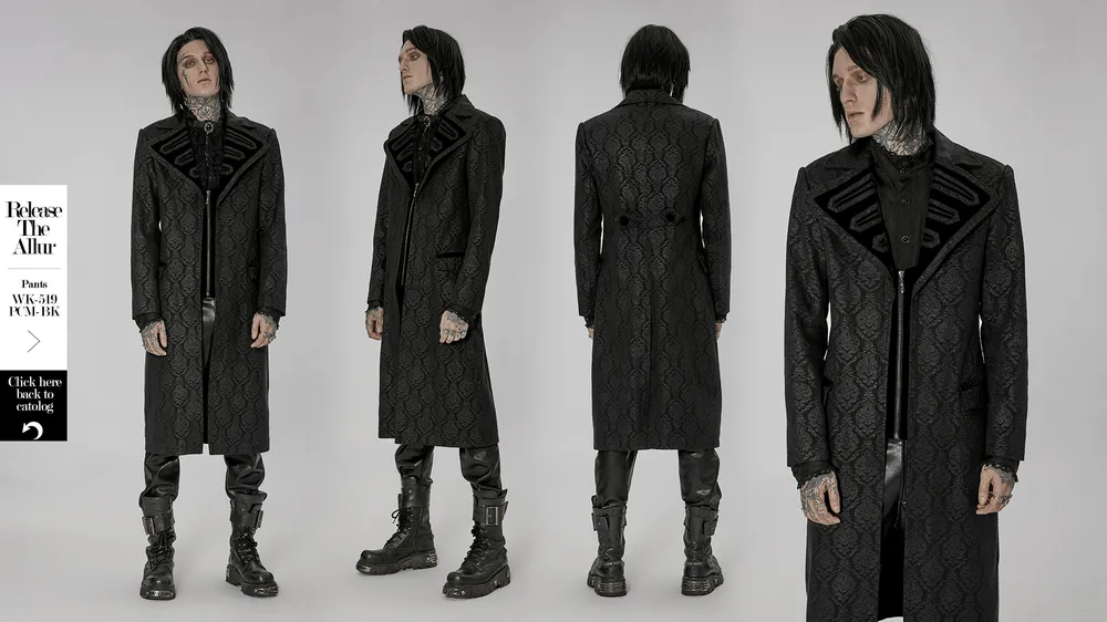 Victorian-Inspired Gothic Long Coat for Men