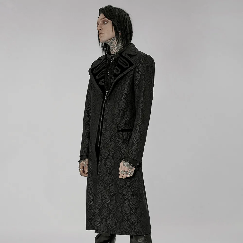 Victorian-Inspired Gothic Long Coat for Men