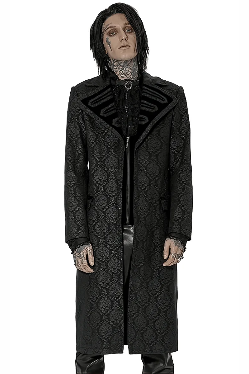 Victorian-Inspired Gothic Long Coat for Men