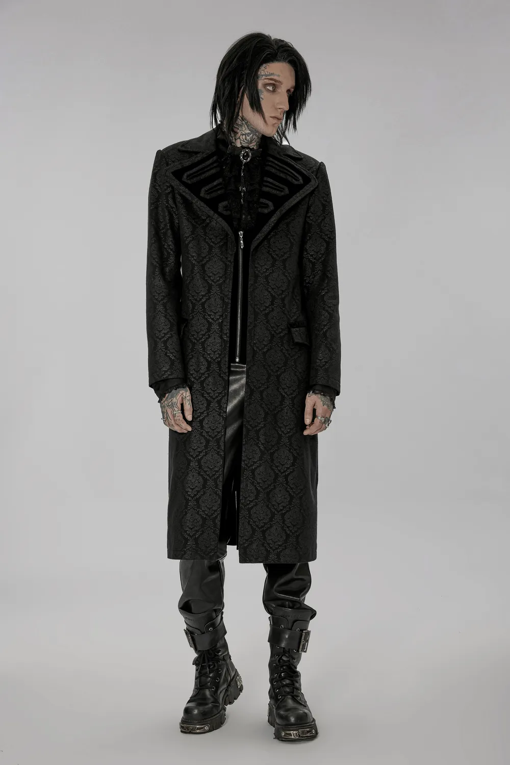 Victorian-Inspired Gothic Long Coat for Men