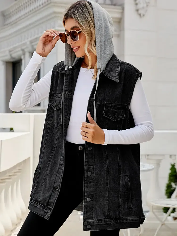 Vintage Loose-Fit Denim Vest